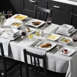16-Piece Marble Grey Porcelain Dinnerware Set Service For 4 Bowls And Plates Dining Set 25 16-Piece Marble Grey Porcelain Dinnerware Set Service For 4 Bowls And Plates Dining Set -Vancasso Shop marble grey vancasso dinnerware sets blance 16s grey 31 1000
