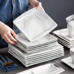 Blance 32-Piece Marble Gray Porcelain. Dinnerware Set (Service For 6) 15 Blance 32-Piece Marble Gray Porcelain. Dinnerware Set (Service For 6) -Vancasso Shop marble grey vancasso dinnerware sets blance 32 grey fa 1000