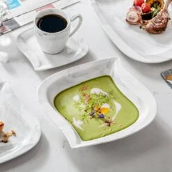 30-Piece Marble Grey Porcelain Dinnerware Set Service For 6-Tableware Set With Plates Coffee Cups And Saucers 24 30-Piece Marble Grey Porcelain Dinnerware Set Service For 6-Tableware Set With Plates Coffee Cups And Saucers -Vancasso Shop marble grey vancasso dinnerware sets elvira 30 grey d4 1000