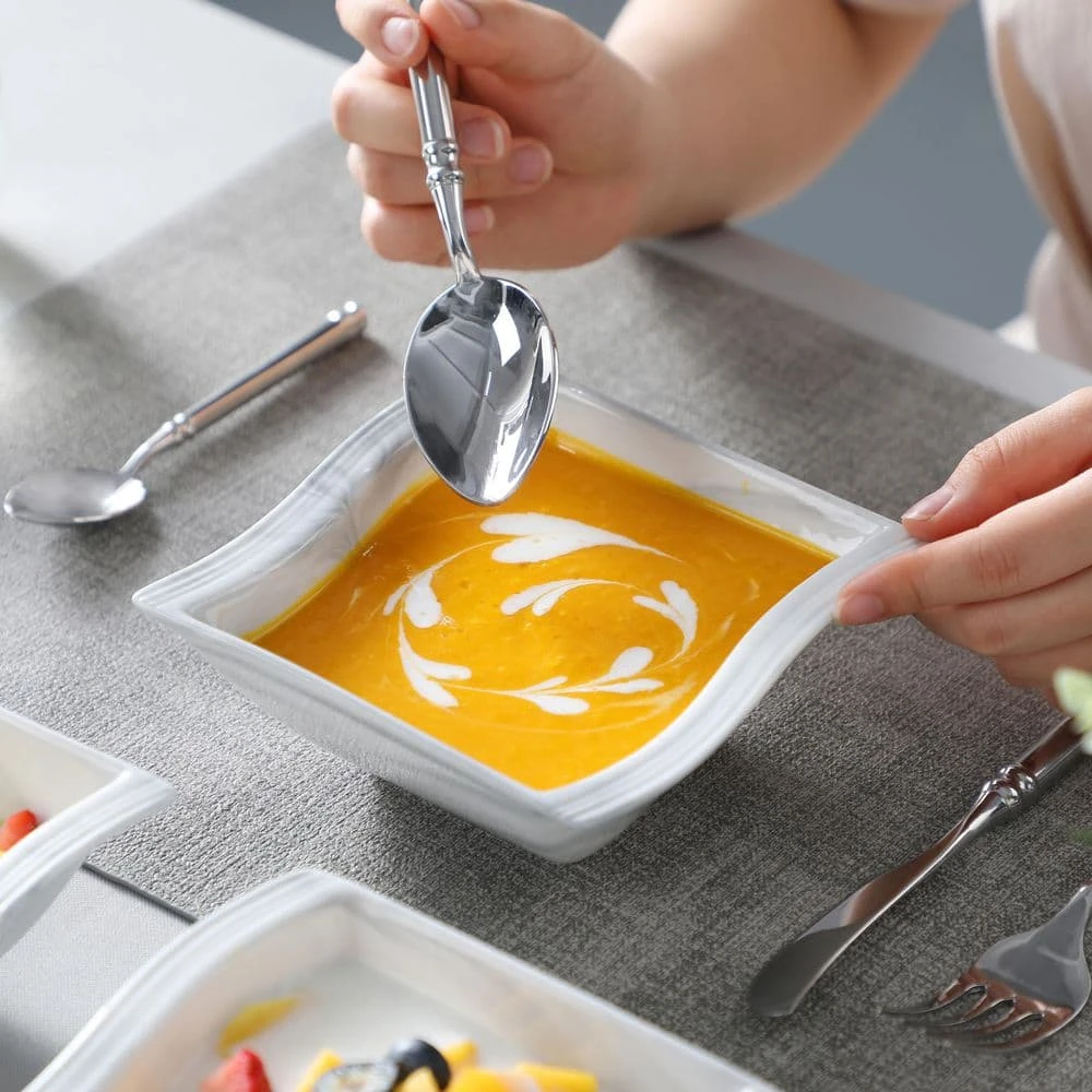 36-Piece Marble Grey Porcelain Dinnerware Set Service For 6-Dishware Tableware Dining Set With Plates Bowls Cups Saucers 8 36-Piece Marble Grey Porcelain Dinnerware Set Service For 6-Dishware Tableware Dining Set With Plates Bowls Cups Saucers - Image 6