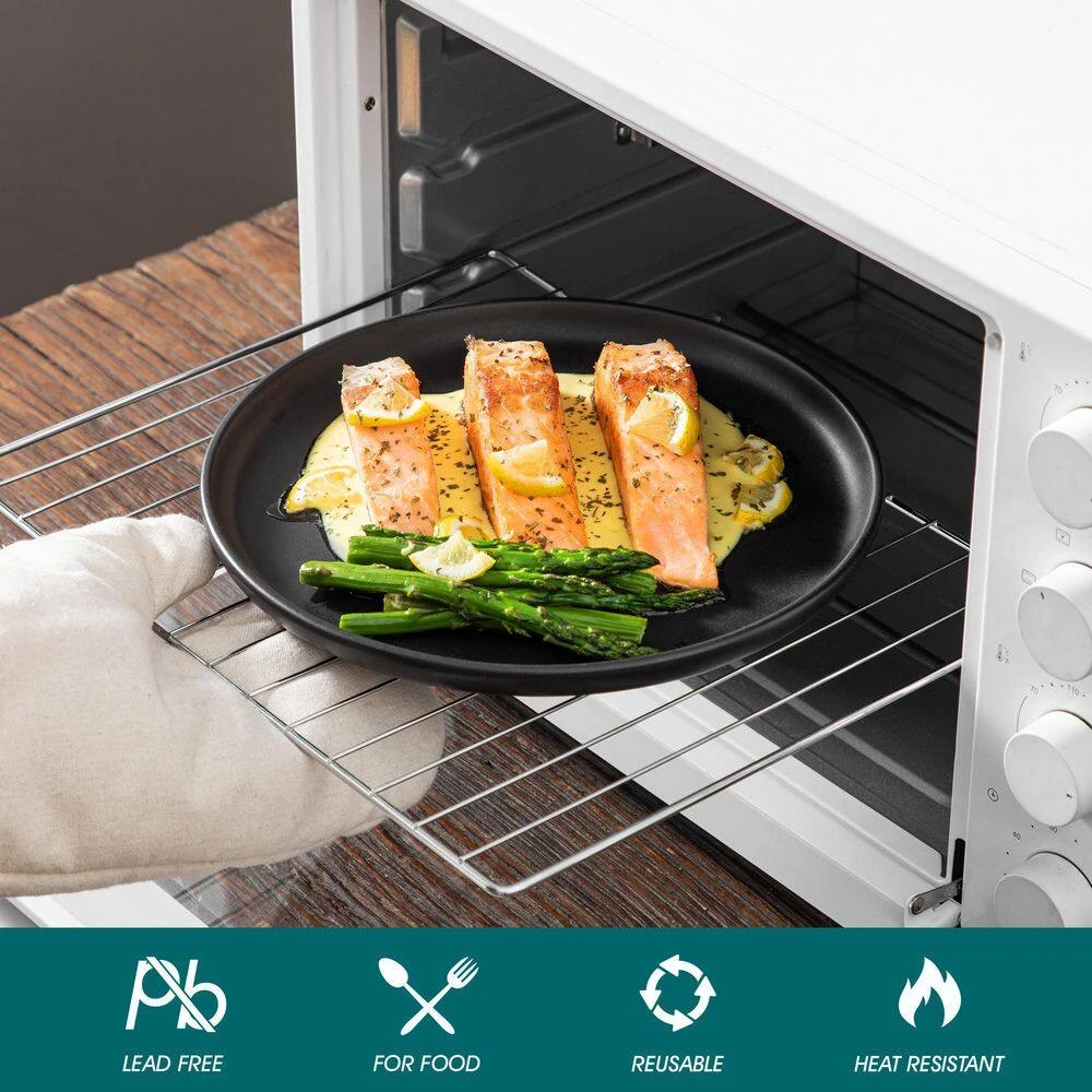 18-Piece Matte Black Stoneware Dinnerware Set Service For 6 Tableware Dinner Plates Dessert Plates Cereal Bowls 11 18-Piece Matte Black Stoneware Dinnerware Set Service For 6 Tableware Dinner Plates Dessert Plates Cereal Bowls - Image 9