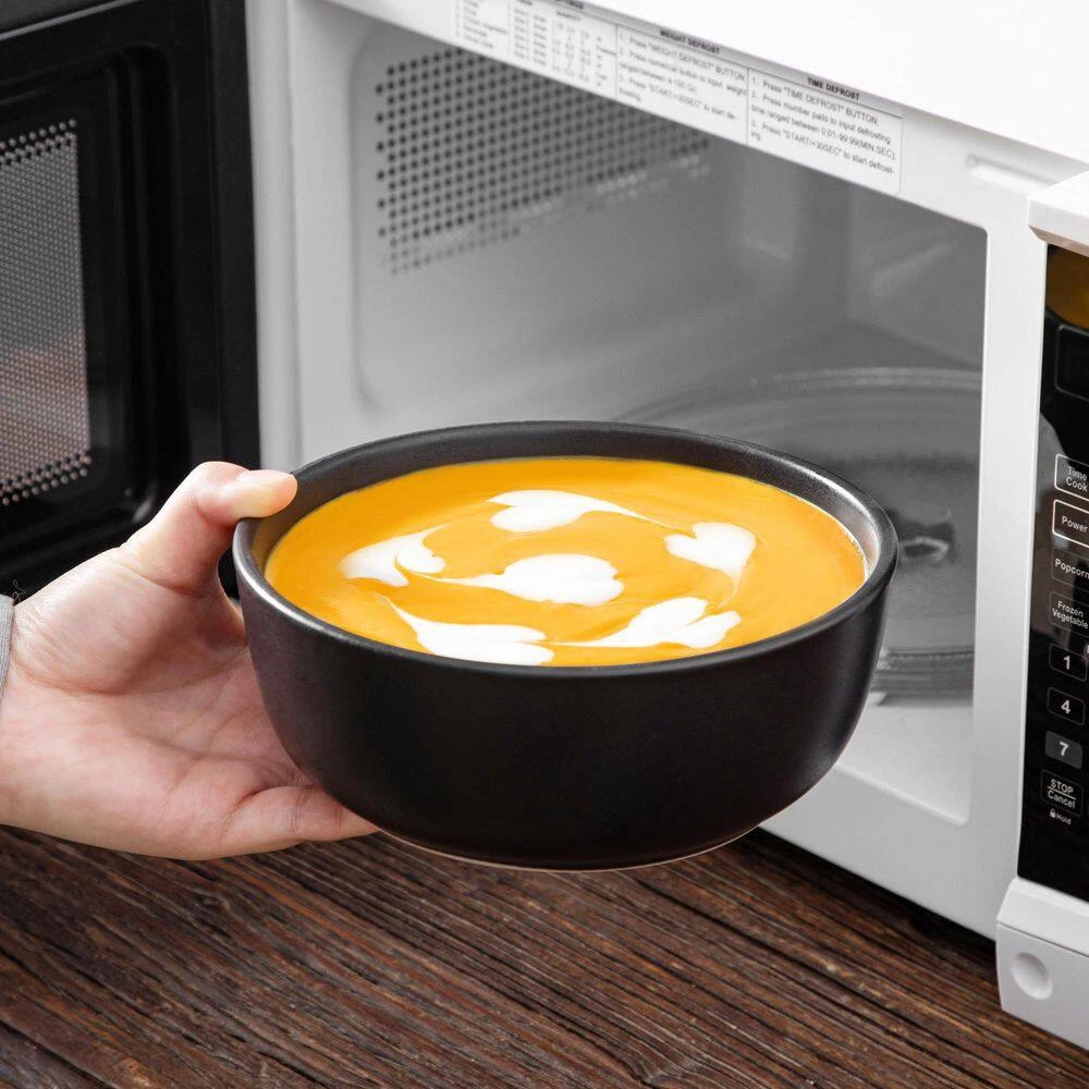 18-Piece Matte Black Stoneware Dinnerware Set Service For 6 Tableware Dinner Plates Dessert Plates Cereal Bowls 4 18-Piece Matte Black Stoneware Dinnerware Set Service For 6 Tableware Dinner Plates Dessert Plates Cereal Bowls - Image 2