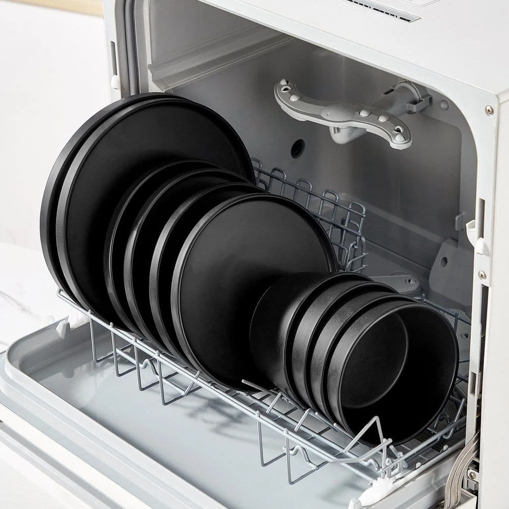 18-Piece Matte Black Stoneware Dinnerware Set Service For 6-Dinner Set With Dinner Plates Dessert Plates Cereal Bowls 13 18-Piece Matte Black Stoneware Dinnerware Set Service For 6-Dinner Set With Dinner Plates Dessert Plates Cereal Bowls - Image 11