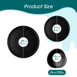 18-Piece Matte Black Stoneware Dinnerware Set Service For 6-Dinner Set With Dinner Plates Dessert Plates Cereal Bowls 24 18-Piece Matte Black Stoneware Dinnerware Set Service For 6-Dinner Set With Dinner Plates Dessert Plates Cereal Bowls -Vancasso Shop matte black vancasso dinnerware sets vc playb bk 18 c3 1000