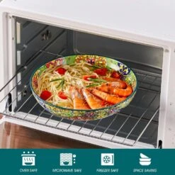 42 Fl. Oz. Multi-Colored Porcelain Pasta Bowls Set Of 6 Soup Bowl Salad Bowl Double-Sided Pattern Kitchen Serving Plates -Vancasso Shop multi colored vancasso bowls vc simi smlyw 4f 1000