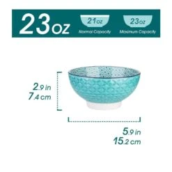 Macaron 4-Piece 6 Inch Porcelain Cereal Bowls Large Serving Bowl Ceramic Rice Bowls(Set Of 4) -Vancasso Shop multi colors vancasso bowls vc macaron sdw c3 1000
