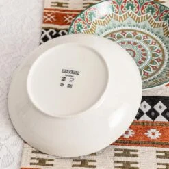 Mandala 24 Fl. Oz. Multi-colors Porcelain Soup Plate (Set Of 4) -Vancasso Shop multi colors vancasso bowls vc mandala m stp 31 1000