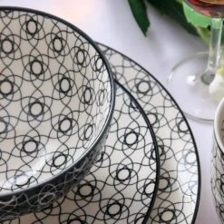 Haruka 32-Pieces Japanese Style Porcelain Multi-Colour Crockery Dinner Set (Service For 8) 12 Haruka 32-Pieces Japanese Style Porcelain Multi-Colour Crockery Dinner Set (Service For 8) -Vancasso Shop multi colors vancasso dinnerware sets vc haruka sl 2 4f 1000