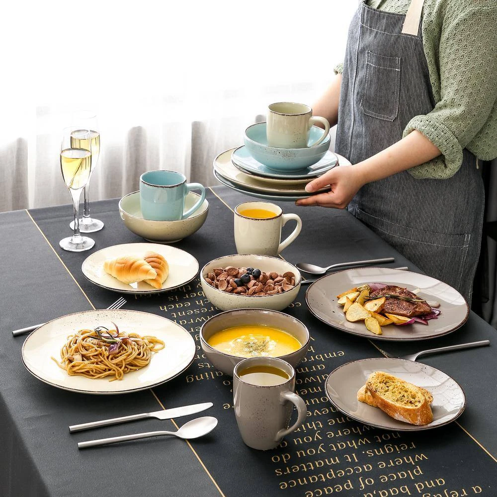 Navia 16-Piece Nature Assorted Colors Stoneware Dinnerware Set (Service For 4) 11 Navia 16-Piece Nature Assorted Colors Stoneware Dinnerware Set (Service For 4) - Image 9