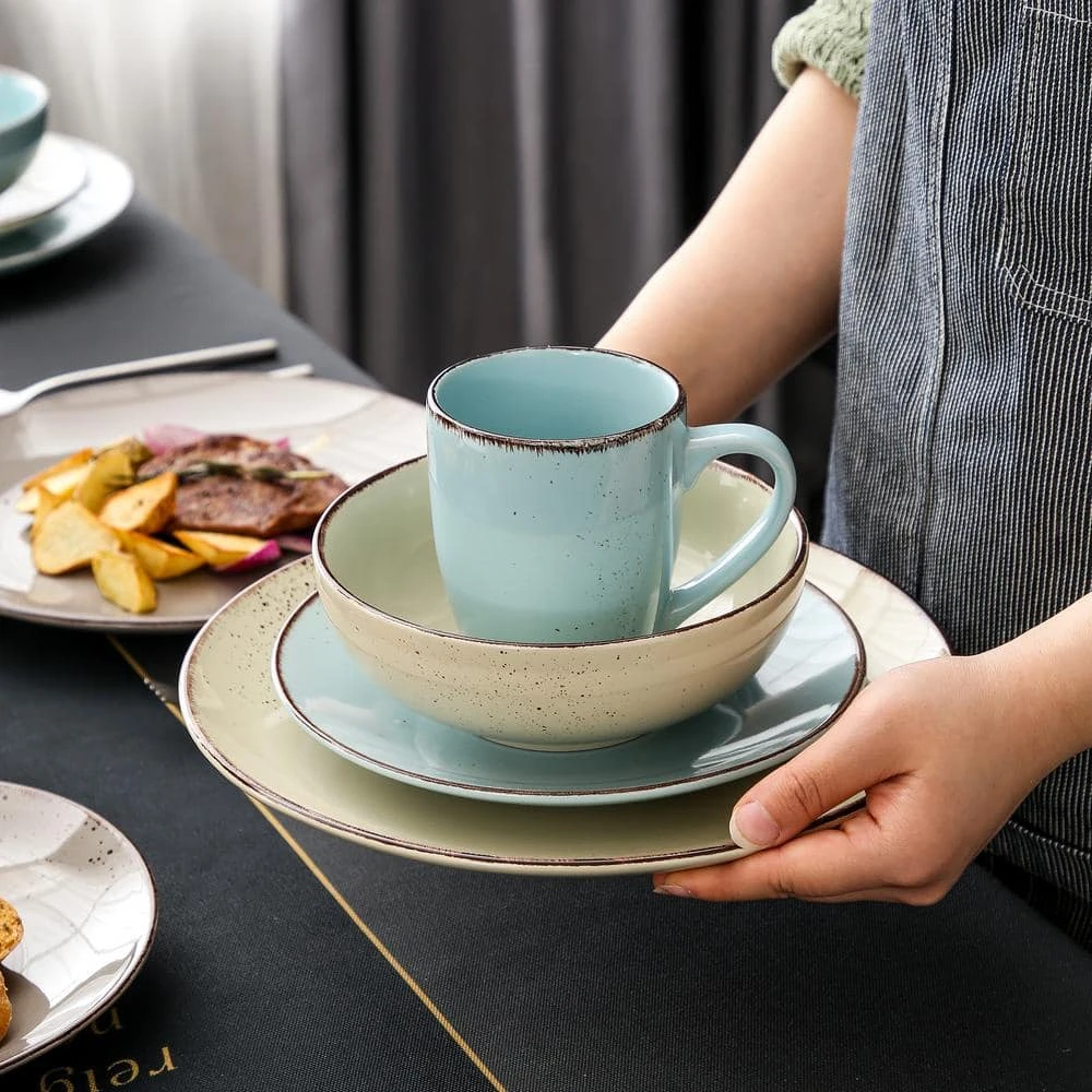 Navia 16-Piece Nature Assorted Colors Stoneware Dinnerware Set (Service For 4) 9 Navia 16-Piece Nature Assorted Colors Stoneware Dinnerware Set (Service For 4) - Image 7