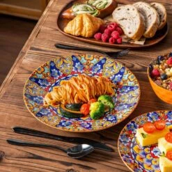 12-Piece Orange Porcelain Dinnerware Set Service For 4 Dining Set With Dinner Plates Dessert Plates And Bowls 21 12-Piece Orange Porcelain Dinnerware Set Service For 4 Dining Set With Dinner Plates Dessert Plates And Bowls -Vancasso Shop orange vancasso dinnerware sets vc simi d12 02 1d 1000