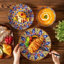 12-Piece Orange Porcelain Dinnerware Set Service For 4 Dining Set With Dinner Plates Dessert Plates And Bowls 31 12-Piece Orange Porcelain Dinnerware Set Service For 4 Dining Set With Dinner Plates Dessert Plates And Bowls -Vancasso Shop orange vancasso dinnerware sets vc simi d12 02 31 1000