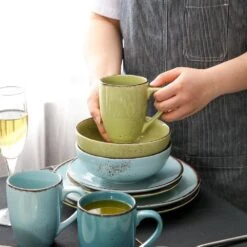 Navia Prato Multi-Colors 32-Pieces Ceramic Dinnerware Sets With Dinner Plate, Dessert Plate, Bowl, Mug (Service For 8) 17 Navia Prato Multi-Colors 32-Pieces Ceramic Dinnerware Sets With Dinner Plate, Dessert Plate, Bowl, Mug (Service For 8) -Vancasso Shop prato vancasso dinnerware sets vc navia 14 sl 2 31 1000