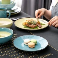 Navia Prato Multi-Colors 32-Pieces Ceramic Dinnerware Sets With Dinner Plate, Dessert Plate, Bowl, Mug (Service For 8) 15 Navia Prato Multi-Colors 32-Pieces Ceramic Dinnerware Sets With Dinner Plate, Dessert Plate, Bowl, Mug (Service For 8) -Vancasso Shop prato vancasso dinnerware sets vc navia 14 sl 2 fa 1000