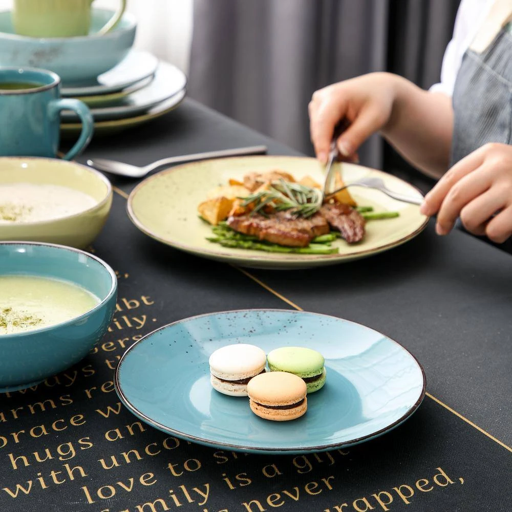 Navia Prato Multi-Colors 32-Pieces Ceramic Dinnerware Sets With Dinner Plate, Dessert Plate, Bowl, Mug (Service For 8) 8 Navia Prato Multi-Colors 32-Pieces Ceramic Dinnerware Sets With Dinner Plate, Dessert Plate, Bowl, Mug (Service For 8) - Image 6