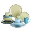 Navia 16-Piece Assorted Colors Stoneware Dinnerware Set (Service For 4) 2 Navia 16-Piece Assorted Colors Stoneware Dinnerware Set (Service For 4) -Vancasso Shop prato vancasso dinnerware sets vc navia 14 sl 64 1000