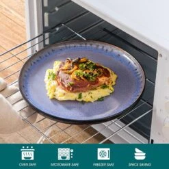 Series Amber 12-Piece Purple And Black Stoneware Dinnerware Set Service For 4 Bowls And Plates Dining Set Tableware -Vancasso Shop purple and black vancasso dinnerware sets vc amber v 12 4f 1000