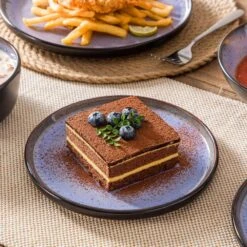 Series Amber 16-Piece Purple And Black Stoneware Dinnerware Set Service For 4 Bowls And Plates Dining Set Tableware -Vancasso Shop purple and black vancasso dinnerware sets vc amber v 16 1d 1000