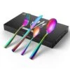 24-Piece Rainbow Colors Stainless Steel Flatware Set Silverware Set Serving Set Service For 6 -Vancasso Shop rainbow colors vancasso serving sets vs sw a24 c 64 1000