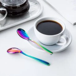 24-Piece Rainbow Colors Stainless Steel Flatware Set Silverware Set Serving Set Service For 6 -Vancasso Shop rainbow colors vancasso serving sets vs sw a24 c 76 1000