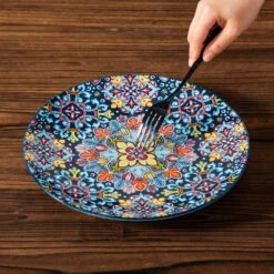 12-Piece Red Porcelain Dinnerware Set Service For 4 Dining Set With Dinner Plates Dessert Plates And Bowls -Vancasso Shop red and blue vancasso dinnerware sets vc simi d12 04 77 1000