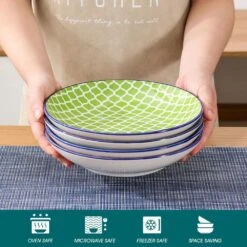 30 Fl. Oz. Red Blue Green Turquoise Porcelain Soup Plate Pasta Bowl Soup Bowl Salad Bowl Set Of 4 13 30 Fl. Oz. Red Blue Green Turquoise Porcelain Soup Plate Pasta Bowl Soup Bowl Salad Bowl Set Of 4 -Vancasso Shop red blue green turquoise vancasso bowls vc macaron stp 1f 1000