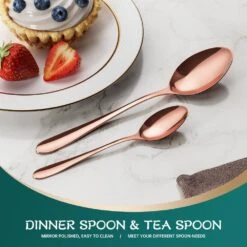 60-Piece Rose Gold Stainless Steel Flatware Set (Service For 12) 12 60-Piece Rose Gold Stainless Steel Flatware Set (Service For 12) -Vancasso Shop rose gold vancasso serving sets vs sw g60 r 44 1000