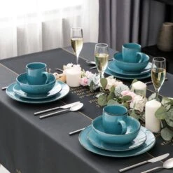 Navia 16-Piece Vintage Oceano Sea Blue Stoneware Dinnerware Set (Service For 4) 17 Navia 16-Piece Vintage Oceano Sea Blue Stoneware Dinnerware Set (Service For 4) -Vancasso Shop sea blue vancasso dinnerware sets vc navia 6 sl 31 1000