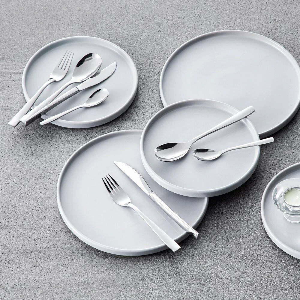 24-Piece Silver Stainless Steel Flatware Set Silverware Set Serving Set Service For 6 8 24-Piece Silver Stainless Steel Flatware Set Silverware Set Serving Set Service For 6 - Image 6