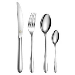 48-Piece Silver Stainless Steel Flatware Set (Service For 12)