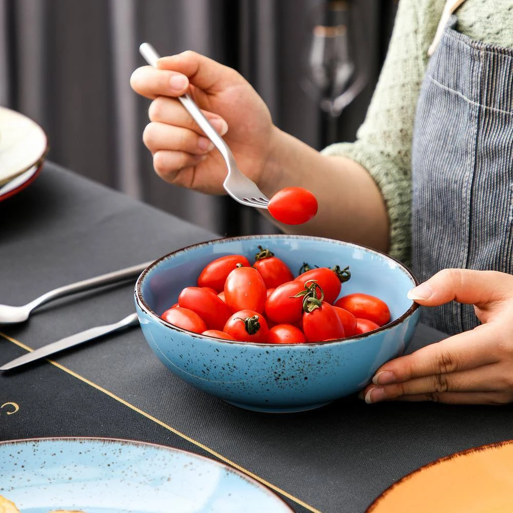 Navia Tropical Multi-colors 32-Piece Stoneware Dinnerware Sets With Dinner, Dessert Plate, Bowl, Mug (Service For 8) 7 Navia Tropical Multi-colors 32-Piece Stoneware Dinnerware Sets With Dinner, Dessert Plate, Bowl, Mug (Service For 8) - Image 5