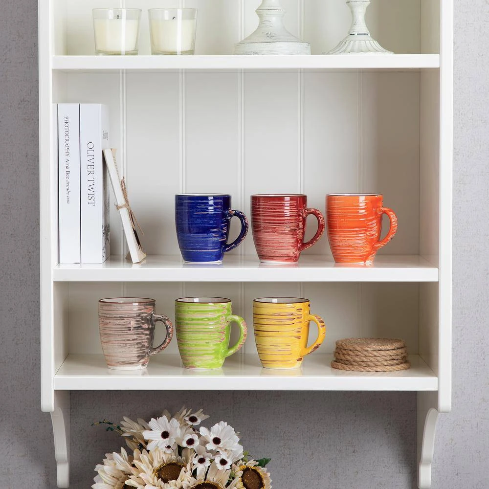 Albero 12 Oz. Assorted Colors Stoneware Coffee Mug (Set Of 6) 8 Albero 12 Oz. Assorted Colors Stoneware Coffee Mug (Set Of 6) - Image 6