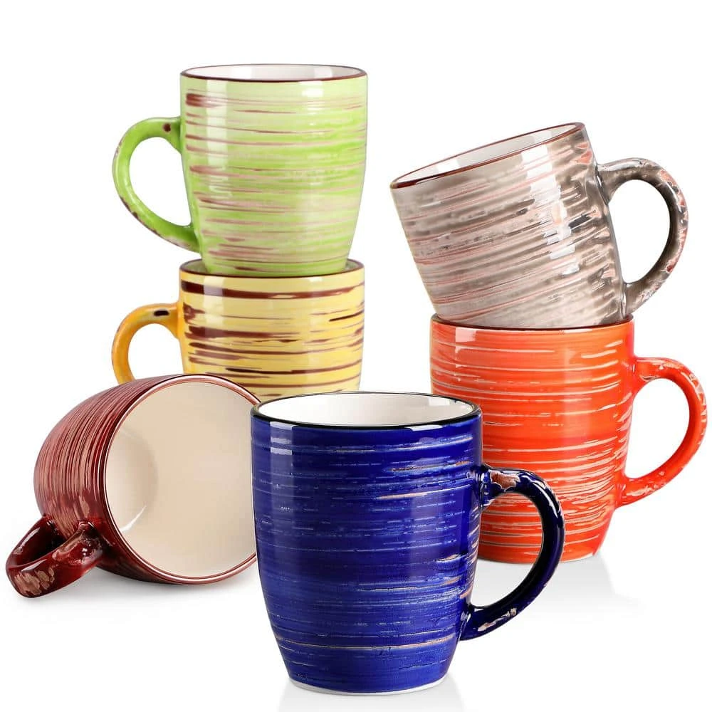 Albero 12 Oz. Assorted Colors Stoneware Coffee Mug (Set Of 6) 3 Albero 12 Oz. Assorted Colors Stoneware Coffee Mug (Set Of 6)