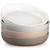 48 Fl. Oz. Multicolored Stoneware Pasta Bowls Set Of 4 Soup Bowls Salad Bowls 2 48 Fl. Oz. Multicolored Stoneware Pasta Bowls Set Of 4 Soup Bowls Salad Bowls -Vancasso Shop white dark gray light gray pink vancasso bowls tara 4pb m 64 1000