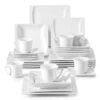 Carina 30-Piece Casual Ivory White Porcelain Dinnerware Set (Service For 6) 2 Carina 30-Piece Casual Ivory White Porcelain Dinnerware Set (Service For 6) -Vancasso Shop white vancasso dinnerware sets carina 30 64 1000