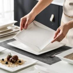 Carina 30-Piece Casual Ivory White Porcelain Dinnerware Set (Service For 6) -Vancasso Shop white vancasso dinnerware sets carina 30 fa 1000