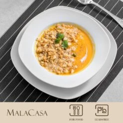 Elisa 18-Piece White Porcelain Dinnerware Set (Service For 6) 14 Elisa 18-Piece White Porcelain Dinnerware Set (Service For 6) -Vancasso Shop white vancasso dinnerware sets elisa 18 1f 1000