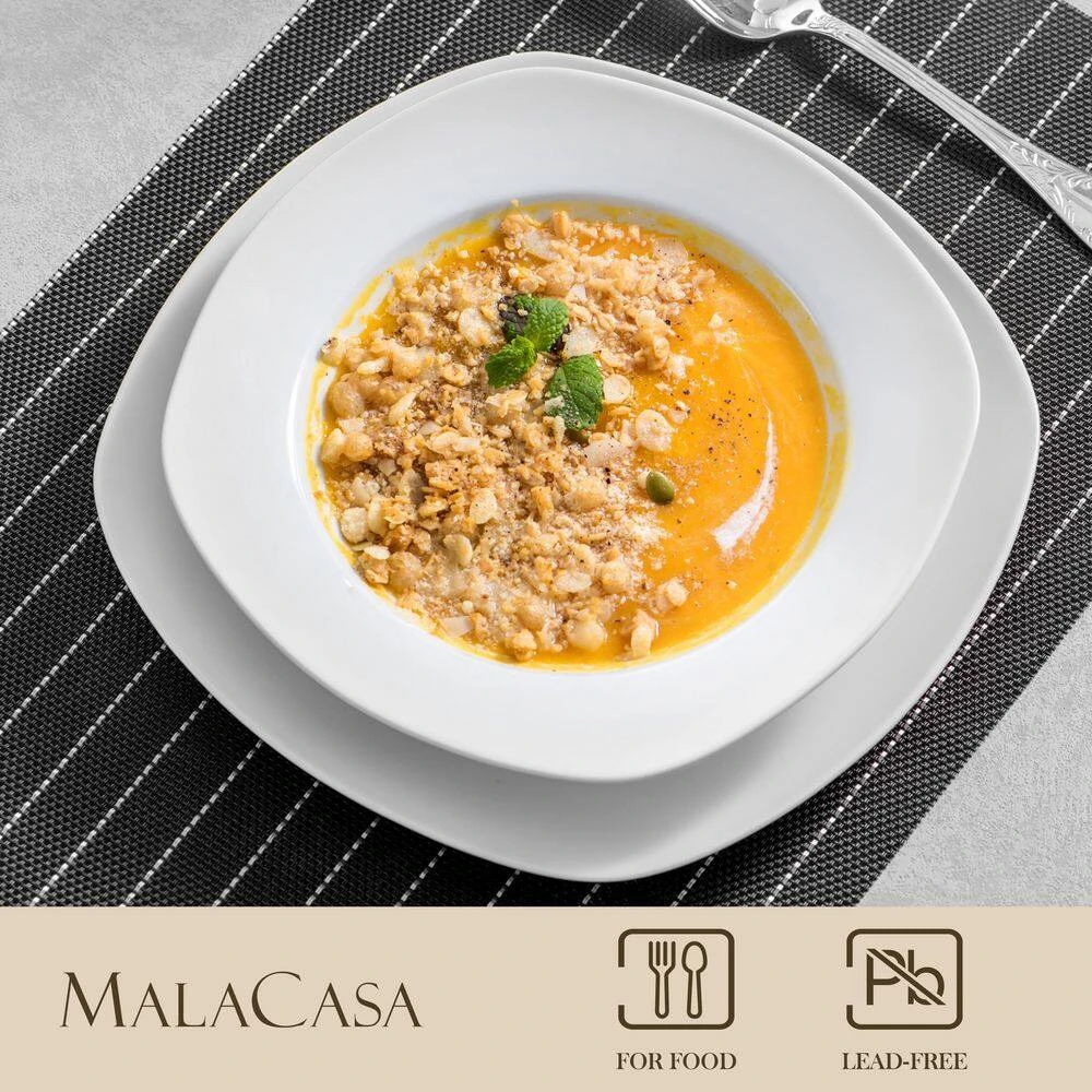 Elisa 18-Piece White Porcelain Dinnerware Set (Service For 6) 7 Elisa 18-Piece White Porcelain Dinnerware Set (Service For 6) - Image 5