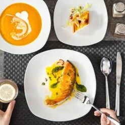 Elisa 18-Piece White Porcelain Dinnerware Set (Service For 6) 16 Elisa 18-Piece White Porcelain Dinnerware Set (Service For 6) -Vancasso Shop white vancasso dinnerware sets elisa 18 fa 1000