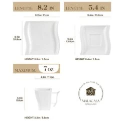 Flora 18-Piece Porcelain Dinnerware Set (Service For 6) -Vancasso Shop white vancasso dinnerware sets flora 18 c3 1000