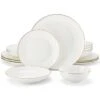 Jera 16-Piece White With Gold Trim Bone China Dinnerware Set (Service For 4) 1 Jera 16-Piece White With Gold Trim Bone China Dinnerware Set (Service For 4) -Vancasso Shop white vancasso dinnerware sets jera 16 gt 64 1000