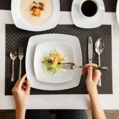 Julia 30-Piece Casual Ivory White Porcelain Dinnerware Set (Service For 6) -Vancasso Shop white vancasso dinnerware sets julia 30 44 1000