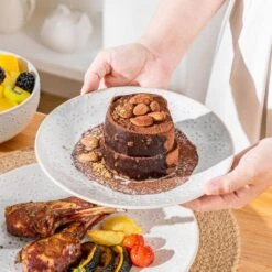 16-Piece White Stoneware Dinnerware Set Service For 4-Embossed Star-shape Floral Pattern Bowls And Plates Set -Vancasso Shop white vancasso dinnerware sets lydia sl w 01 1d 1000