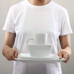 Soho 16-Piece Porcelain White Dinnerware Sets, Service For 4 -Vancasso Shop white vancasso dinnerware sets vc soho wt 31 1000