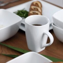 Soho 16-Piece Porcelain White Dinnerware Sets, Service For 4 -Vancasso Shop white vancasso dinnerware sets vc soho wt 4f 1000