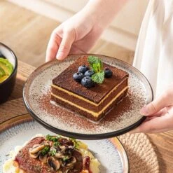 Series Amber 12-Piece Yellow And Black Stoneware Dinnerware Set Service For 4 Bowls And Plates Dining Set Tableware -Vancasso Shop yellow and black vancasso dinnerware sets vc amber y 12 1d 1000